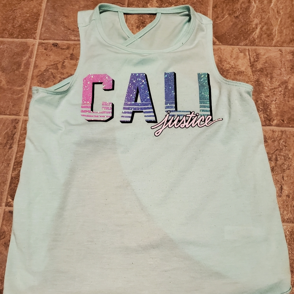Girls Justice brand open back tanktop size 10!!